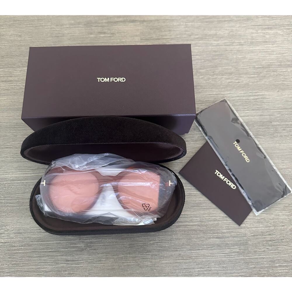 TOM FORD Lily-02 55mm Tinted Cat Eye Sunglasses Color: Blonde Havana new w box